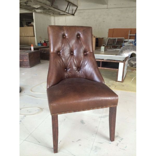 Buy luxury retro leather dining chair furniture,#K655 at wholesale prices