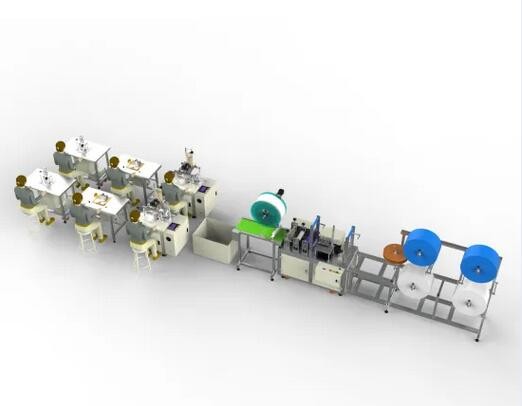 Weight 1550kgs N95 Face Mask Making Machine Size 4600 * 3100 * 1900mm