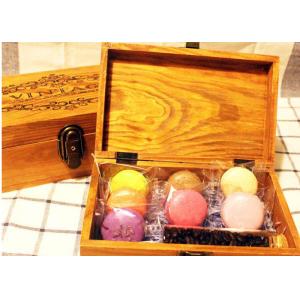 Solid Handmade Wooden Tea Bag Box Colorful Lacquer With Compartments