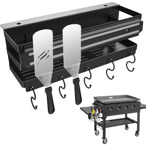 Free Installation BBQ Caddy with Knife Holder for 28" 36" Griddle Gas Grill