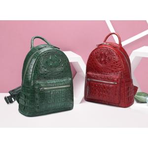 Custom logo crocodile skin bag backpack for ladies