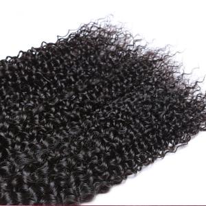 8 Inch Jerry Curly Bundles With Free Part Closure / Peruvian Hair Extensions For