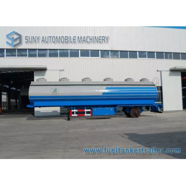 Transportation 48000L Q345 Mild Steel Oil Tank Trailer 3 Axle