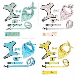 Custom Reflective Comfortable Pet Harness Set Dog Leash