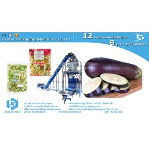 Fresh salad sliced carrot pouch packaging machine with labeling