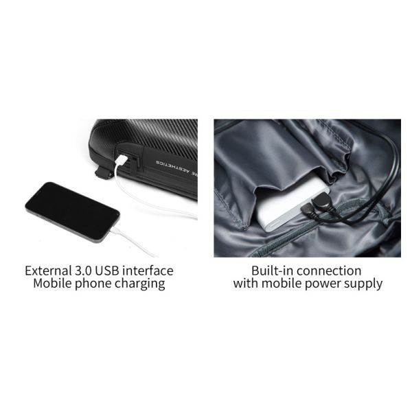 OEM/ODM Carbon Fiber Streamline Anti Theft Sling Bag Rainproof