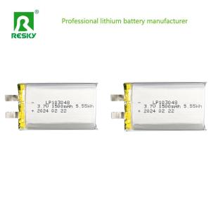 103048 Lithium Polymer Battery Cell 3.7V 1500mAh 5.55wh Flat Li-Polymer