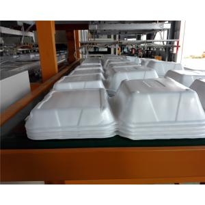White Plastic Foam Food Container Machine Water Cooling PLC Controlled