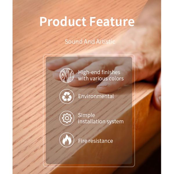 Fitting Out Flat Decorative Laminate Wall Boards Sound Proofing 600x600 600x1200mm