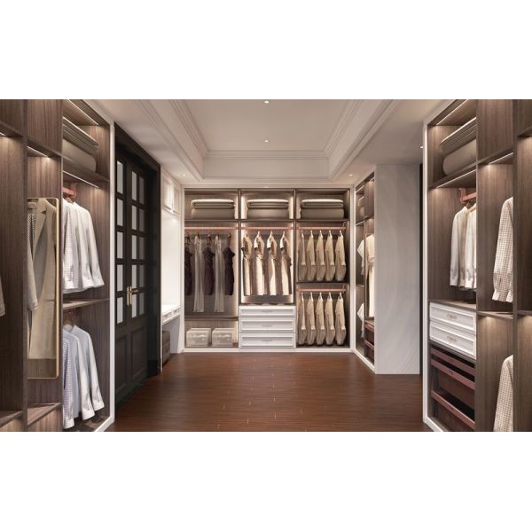 French-Style Elegant White And Durable Luxury Stainless Steel Walk-In Closet Cabinet