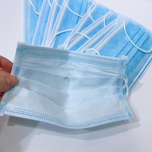 Blue 3 Ply Disposable Mask , Earloop Medical Mask Good Breathability