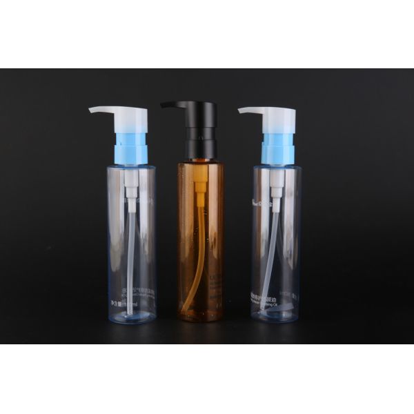 Buy Makeup Oil Cosmetic Makeup Remover Bottle With Back Suction Match The 150ml PET Bottle at wholesale prices