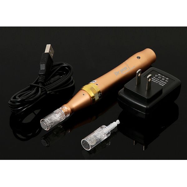 Buy Golden Dr. Pen Microneedle Therapy Machine Stainless Steel & Plastic Material at wholesale prices