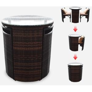 Patio Rattan Dining Table Set Luxury Garden Restaurant Chair Furniture