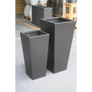 Matte Finish Blue Fiber Reinforced Planter with Drainage Holes