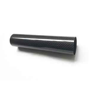 China Epoxy Round 3K Carbon Fiber Tube Roll Wrapped For Marine on sale