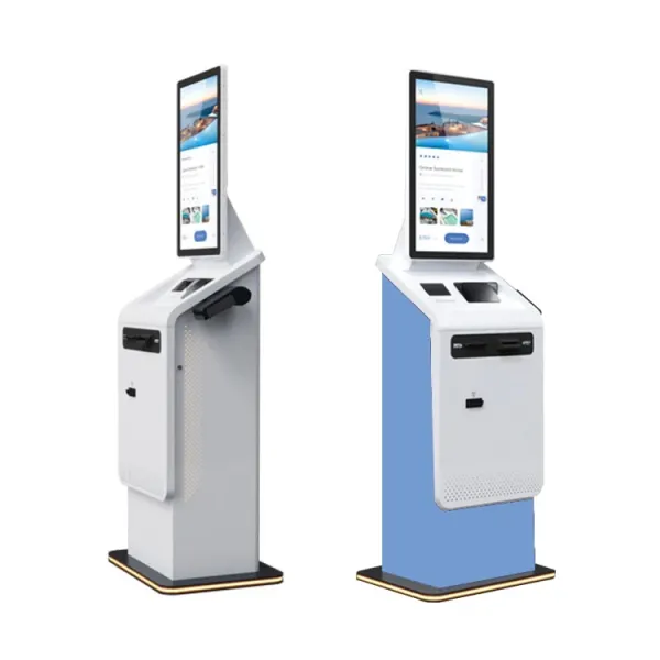 Buy Crtly 32 Inch Android Self Cash Payment Self Service Electronic Kiosk With Ticket Printer at wholesale prices