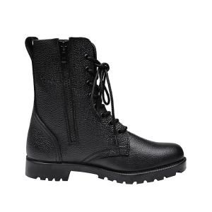 Split Embossed Leather Combat Tactical Boots Officer Police Duty Shoes