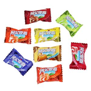 Flow Wrapper Candy Packing Machine With Double Frequency Inverter Auto Tracking