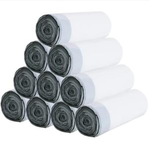LDPE Drawstring Garbage Bag 0.04mm Thickness Waste Bin Liner On Roll