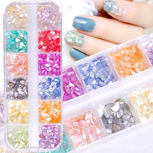 Charm Nail DIY Accessories Multi Shape 3D Crystal Shell Stone For Nail Design Rhinestones