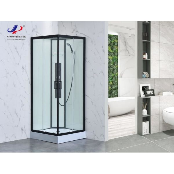 Innovative Design Shower Room With 4/5mm Tempered Glass And Matt Black Frame