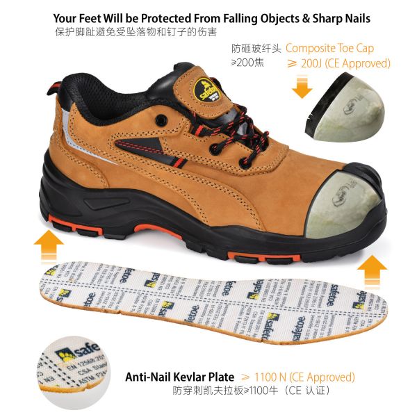 PU Sole Steel Toe Work Shoes In Genuine Cowhide Leather For Industrial Protection