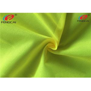 Bright Yellow 100% Polyester Fluorescent Material Fabric For Garment