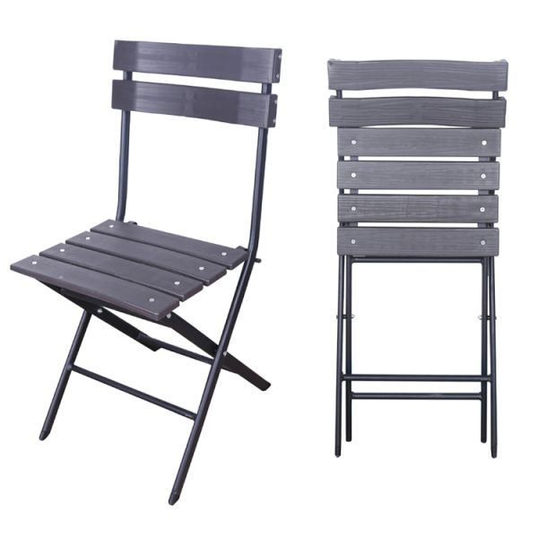 None Logo Outdoor Garden Patio Party Banquet Events Folding Portable Wood Grain Plastic Dining Chair