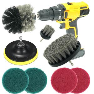 Quality Grey Brush Set For Drill Cleaning Brush Attachment for sale