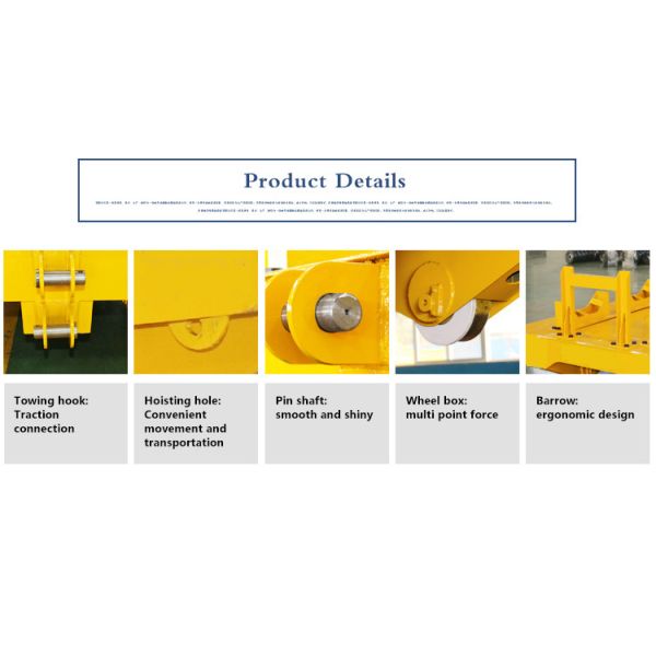 Custom Made Cable Steel Coil Handling Flat Transfer Cart For Road With Hydraulic Lifting Equipment