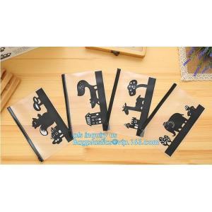 pp transparent bag with zipper slider forclothing packing, clear vinyl pvc