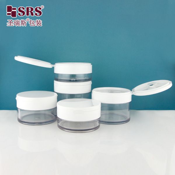 PETG003 PETG Material Flip Cap Plastic Jar Customization Clear Transparent Container for Body Scrub