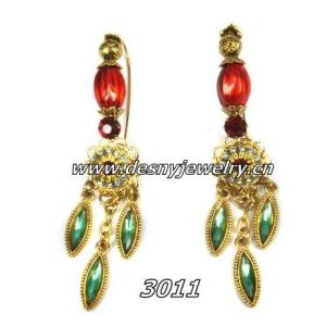 New style alloy ladies rhinestone dangle drop earrings for anniversary,