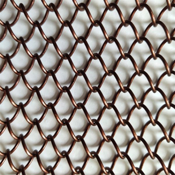Aluminum Decorative Wire Mesh Architectural Stainless Steel Spiral Woven Partition Curtain