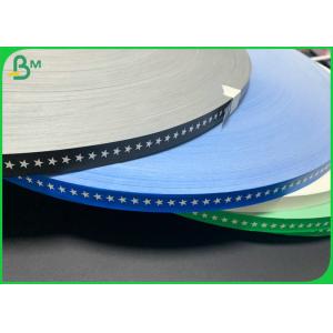 Food Grade Slitted 60gsm 15mm Black Color Printed Straw Paper For Drink Straw