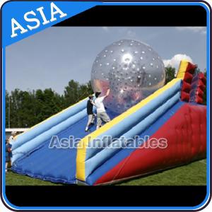 Quality Inflatable Human Hamster Glass Roller Zorb Ball For Ramp Zorbing for sale