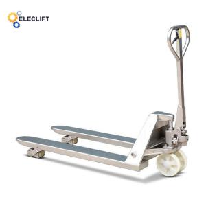 2500kg Stainless Steel Pallet Truck Manual With Polyurethane Wheels