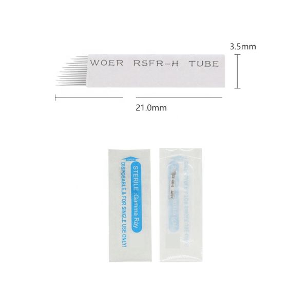 18U 0.18mm Stainless Steel Microblading Tattoo Needle for Eyebrow Embroidery and Permanent Makeup