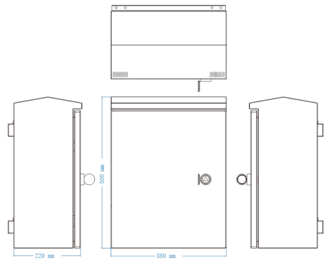 Outdoor Solar Powered Smart Cabinet With MPPT Controller Rated Discharge Current 20A