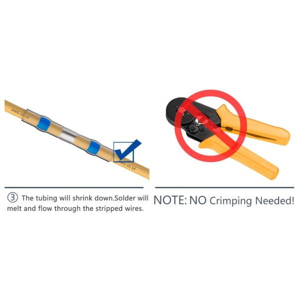 Insulated Waterproof Quick Wire Connectors / Heat Shrink Solder Sleeves