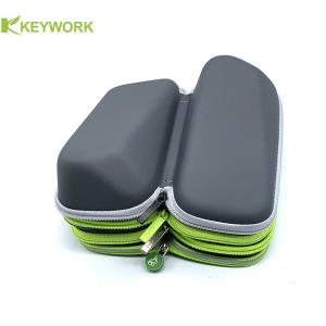 Irregular cuboid Sports Sunglasses Case Waterproof PU Leather Metal Zipper