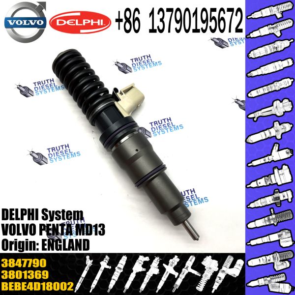 High Quality 4 pin Diesel Fuel Injector 3801369 Common Rail Injector BEBE4D18002 For VOL Truck PENTA MD13