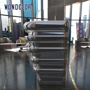 Silvery Luxury Reception Desk Commercial Modern Reception Counter