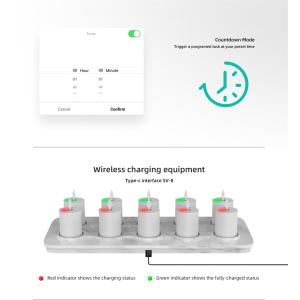 Phone Control Battery Operated Flameless LED Candle Light, Swing Flickering