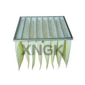 Synthetic Media Pocket Air Filter V Shape Galvanized Steel Frame