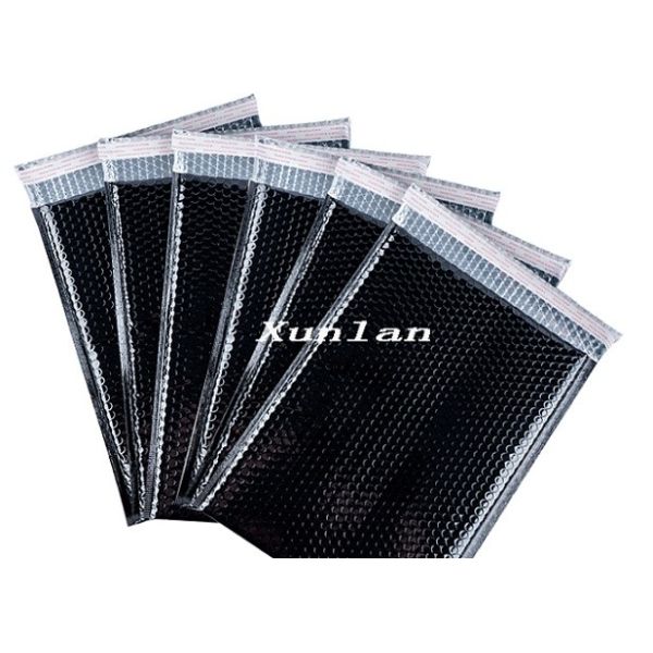 Buy A4 Metallic Bubble Mailers Aluminum Film Black Shock Resistance at wholesale prices