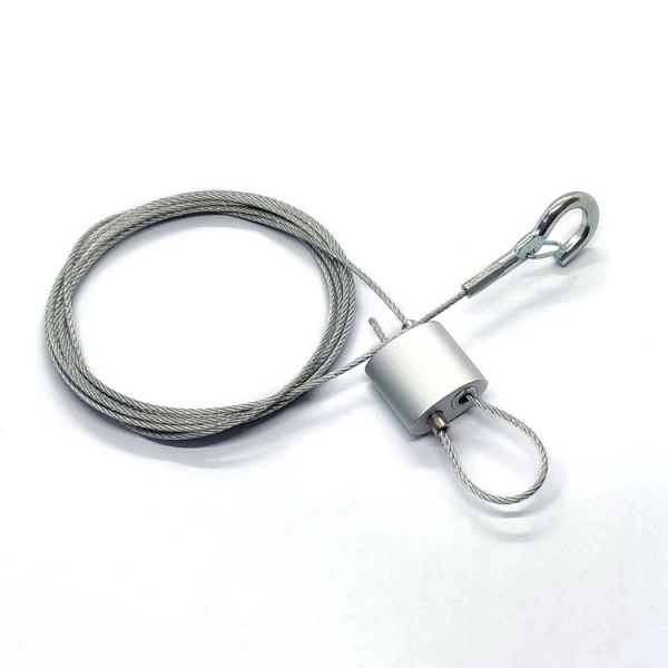 Adjustable Cable Sign Hanging Systems Wire Clip Two Way Cable Looping Gripper For Lighting Suspension