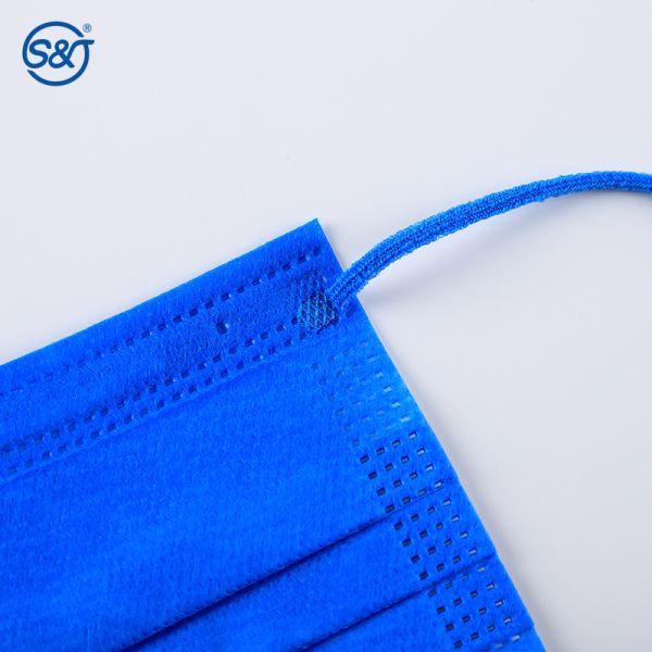 S&J 4Ply Protective Preventive Disposable Face Mask Respirator Medical Surgical Ear Loop Daily Use Hospital School Sapphire Blue