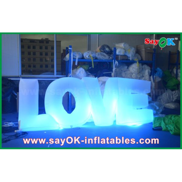 Proposal Led Inflatable Lighting Letter LOVE Party Decoration with 16 Different Color